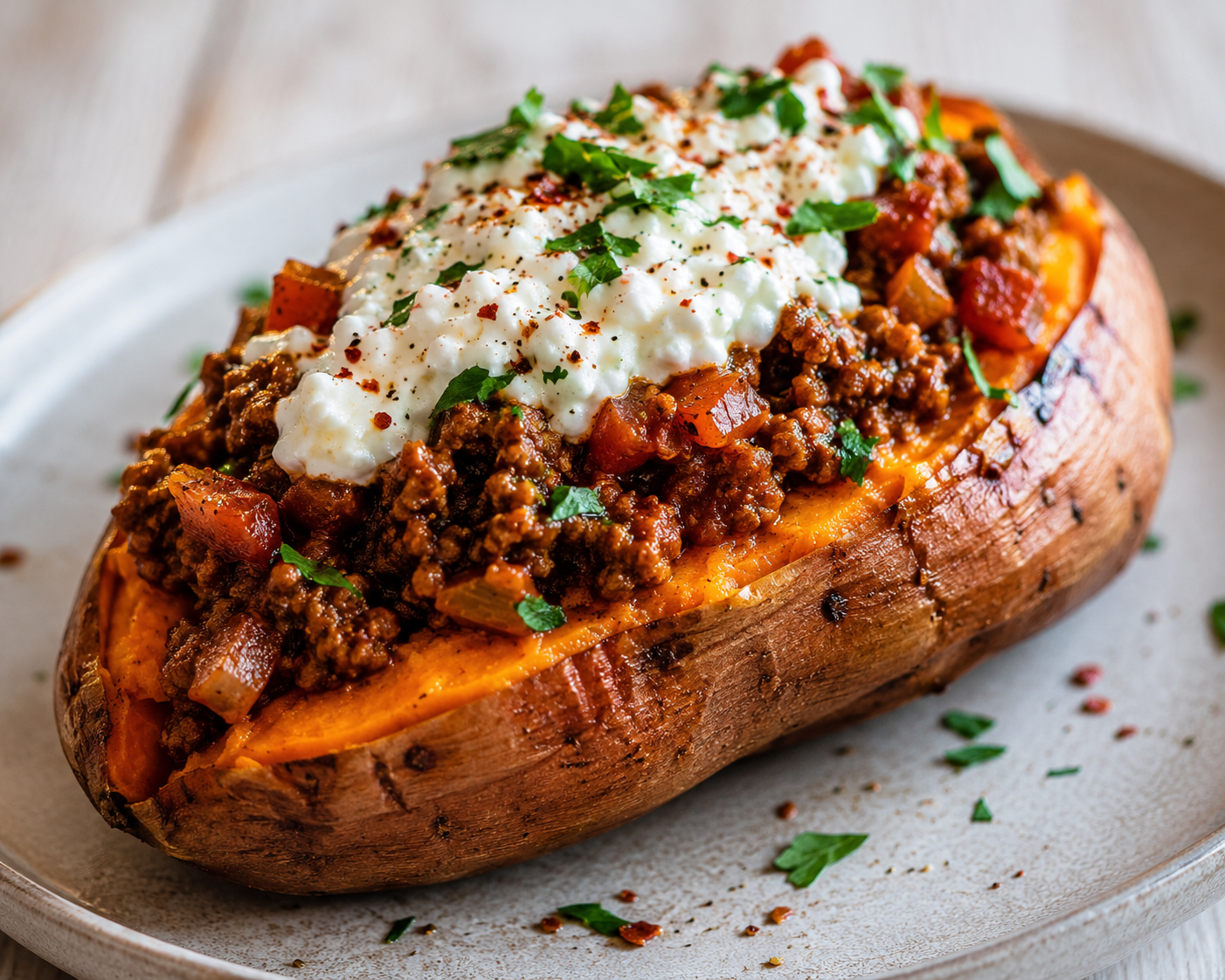 loaded sweet potato